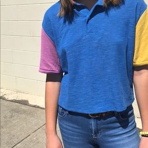 target primary color collared shirt